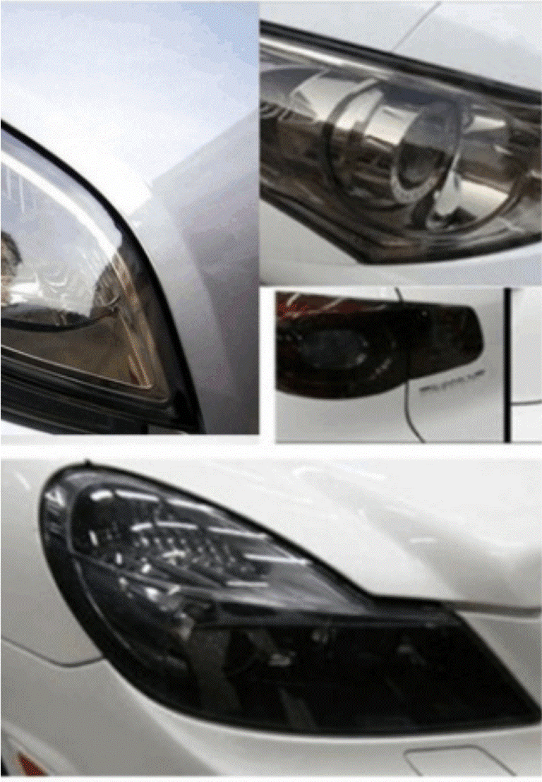 Autófényszóró lámpabúra fólia kavicsvédő színes kaméleon sötétítő